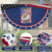 All American Dad 4th of July Patriotic Fan Flag Daddy Eagle USA