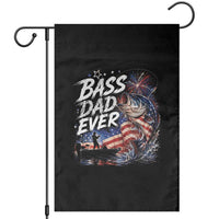 Bass Dad Ever Fishing Garden Flag Patriotic Dad Birthday 4th Of July Gifts