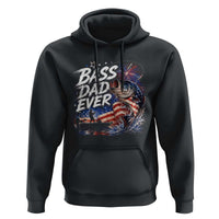 Bass Dad Ever Fishing Hoodie Patriotic Dad Birthday 4th Of July Gifts
