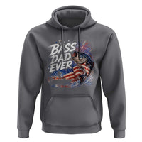 Bass Dad Ever Fishing Hoodie Patriotic Dad Birthday 4th Of July Gifts
