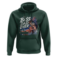 Bass Dad Ever Fishing Hoodie Patriotic Dad Birthday 4th Of July Gifts
