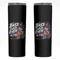 Bass Dad Ever Fishing Skinny Tumbler Patriotic Dad Birthday 4th Of July Gifts