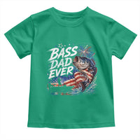 Bass Dad Ever Fishing Toddler T Shirt Patriotic Dad Birthday 4th Of July Gifts