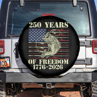 America 250th Bass Fishing American Flag Spare Tire Cover