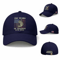 America 250th Bass Fishing American Flag Baseball Cap