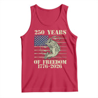 America 250th Bass Fishing American Flag Tank Top
