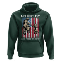 Let Dirt Fly And Freedom Ring Hoodie 4th of July Dirt Bike American Flag