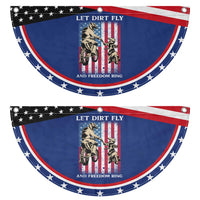 Let Dirt Fly And Freedom Ring Patriotic Fan Flag 4th of July Dirt Bike American Flag
