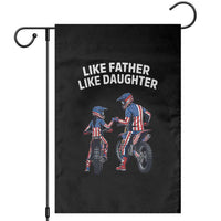 Like Father Daughter Dirt Bike Garden Flag Cute Matching Motocross Gift Father's Day