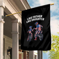 Like Father Daughter Dirt Bike Garden Flag Cute Matching Motocross Gift Father's Day