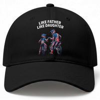 Like Father Daughter Dirt Bike Baseball Cap Cute Matching Motocross Gift Father's Day