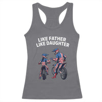 Like Father Daughter Dirt Bike Racerback Tank Top Cute Matching Motocross Gift Father's Day