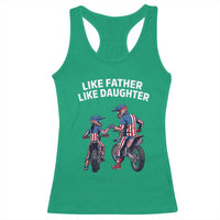 Like Father Daughter Dirt Bike Racerback Tank Top Cute Matching Motocross Gift Father's Day