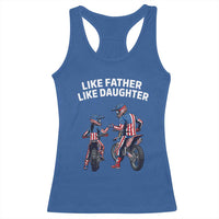Like Father Daughter Dirt Bike Racerback Tank Top Cute Matching Motocross Gift Father's Day