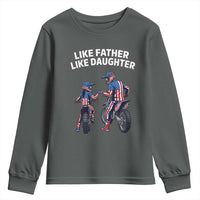 Like Father Daughter Dirt Bike Youth Sweatshirt Cute Matching Motocross Gift Father's Day