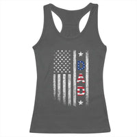 USA Patriotic Dad Racerback Tank Top Father's Day American Flag 4th of July