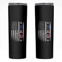 USA Patriotic Dad Skinny Tumbler Father's Day American Flag 4th of July