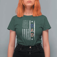 USA Patriotic Dad T Shirt For Women Father's Day American Flag 4th of July