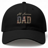 Retro All American Dad Baseball Cap 4th of July Father's Day