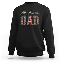 Retro All American Dad Sweatshirt 4th of July Father's Day