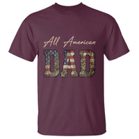 Retro All American Dad T Shirt 4th of July Father's Day