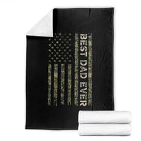 Best Dad Ever Throw Blanket Patriotic USA Flag 4th of July Camo American Flag Camouflage