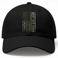 Best Dad Ever Baseball Cap Patriotic USA Flag 4th of July Camo American Flag Camouflage