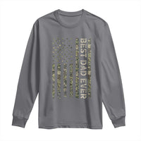 Best Dad Ever Long Sleeve Shirt Patriotic USA Flag 4th of July Camo American Flag Camouflage