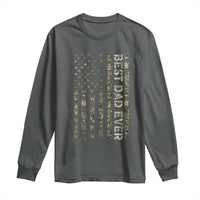 Best Dad Ever Long Sleeve Shirt Patriotic USA Flag 4th of July Camo American Flag Camouflage