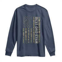 Best Dad Ever Long Sleeve Shirt Patriotic USA Flag 4th of July Camo American Flag Camouflage