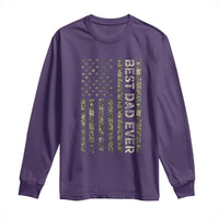 Best Dad Ever Long Sleeve Shirt Patriotic USA Flag 4th of July Camo American Flag Camouflage