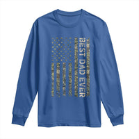 Best Dad Ever Long Sleeve Shirt Patriotic USA Flag 4th of July Camo American Flag Camouflage