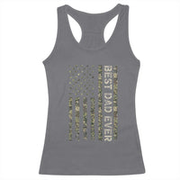 Best Dad Ever Racerback Tank Top Patriotic USA Flag 4th of July Camo American Flag Camouflage