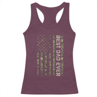Best Dad Ever Racerback Tank Top Patriotic USA Flag 4th of July Camo American Flag Camouflage