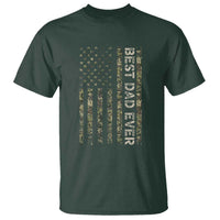 Best Dad Ever T Shirt Patriotic USA Flag 4th of July Camo American Flag Camouflage