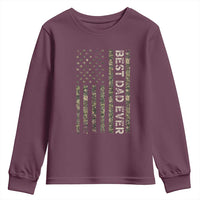 Best Dad Ever Youth Sweatshirt Patriotic USA Flag 4th of July Camo American Flag Camouflage