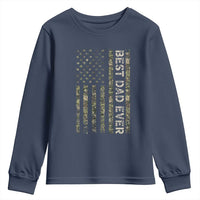 Best Dad Ever Youth Sweatshirt Patriotic USA Flag 4th of July Camo American Flag Camouflage
