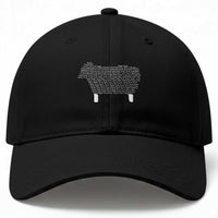 Found Minimalist Sheep Baseball Cap Christian Psalm 23 Lamb