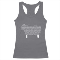 Found Minimalist Sheep Racerback Tank Top Christian Psalm 23 Lamb