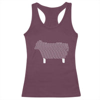 Found Minimalist Sheep Racerback Tank Top Christian Psalm 23 Lamb