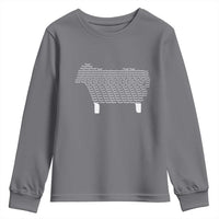 Found Minimalist Sheep Youth Sweatshirt Christian Psalm 23 Lamb