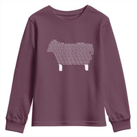 Found Minimalist Sheep Youth Sweatshirt Christian Psalm 23 Lamb