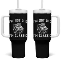 I'm Not Old I'm Classic Tumbler With Handle Flathead V8 Engine Silhouette