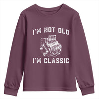 I'm Not Old I'm Classic Youth Sweatshirt Flathead V8 Engine Silhouette