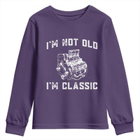 I'm Not Old I'm Classic Youth Sweatshirt Flathead V8 Engine Silhouette