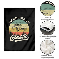 I'm Not Old I'm Classic Garden Flag Retro Sports Car Euro Classic