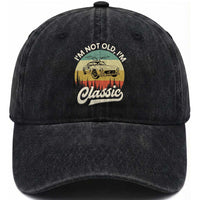I'm Not Old I'm Classic Washed Cotton Baseball Cap Retro Sports Car Euro Classic
