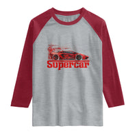 Supercar Exotic Italian Sports Car Graphic Raglan Shirt
