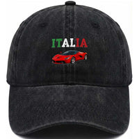 Fun Italian Exotic Supercar Washed Cotton Baseball Cap