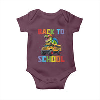 Bruh We Back Baby Onesie Funny Dinosaur Back To School Dinosaur